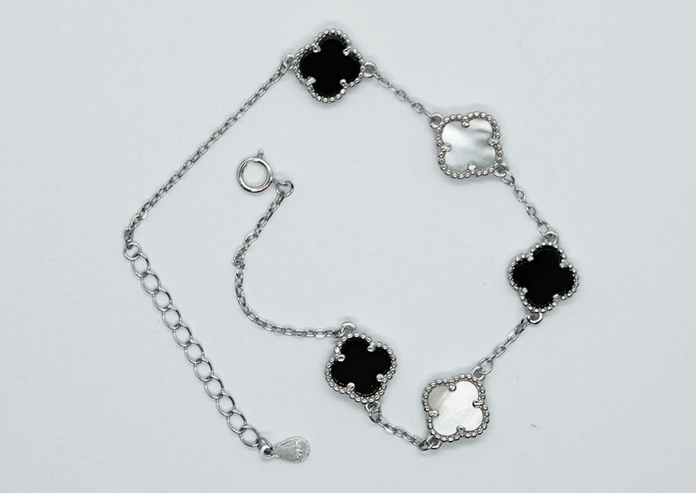 Silver Bracelet Four Clover