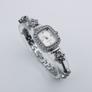 Watch Flower Silver White Dial