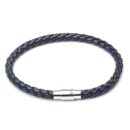 Bracelet Navy Blue Leather