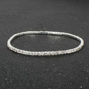 Bracelet Silver Rhinestones