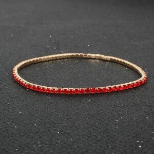 Bracelet Red Rhinestones
