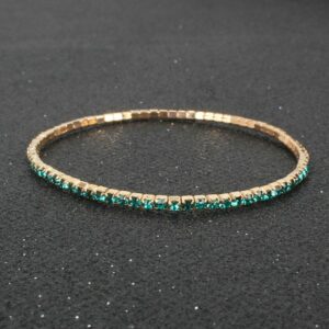 Bracelet Green Rhinestones