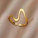 Ring Geometric Gold Plated