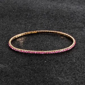 Bracelet Pink Rhinestones