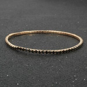 Bracelet Black Rhinestones