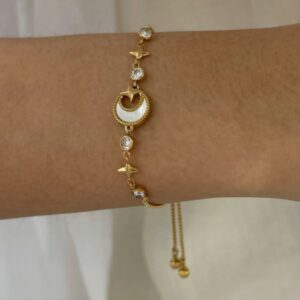 Bracelet Moon Stars Moonstone