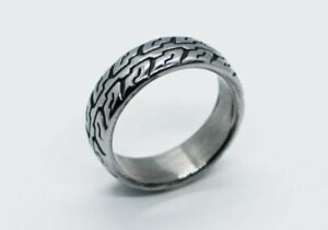 Ring Stainless Steel Ribbed