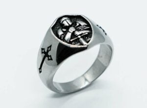 Ring Steel Templar Knight