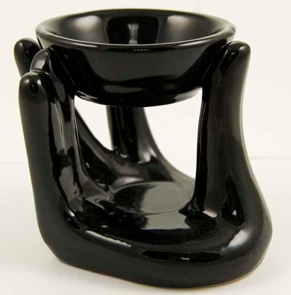 Holder Ceramic Hand Black