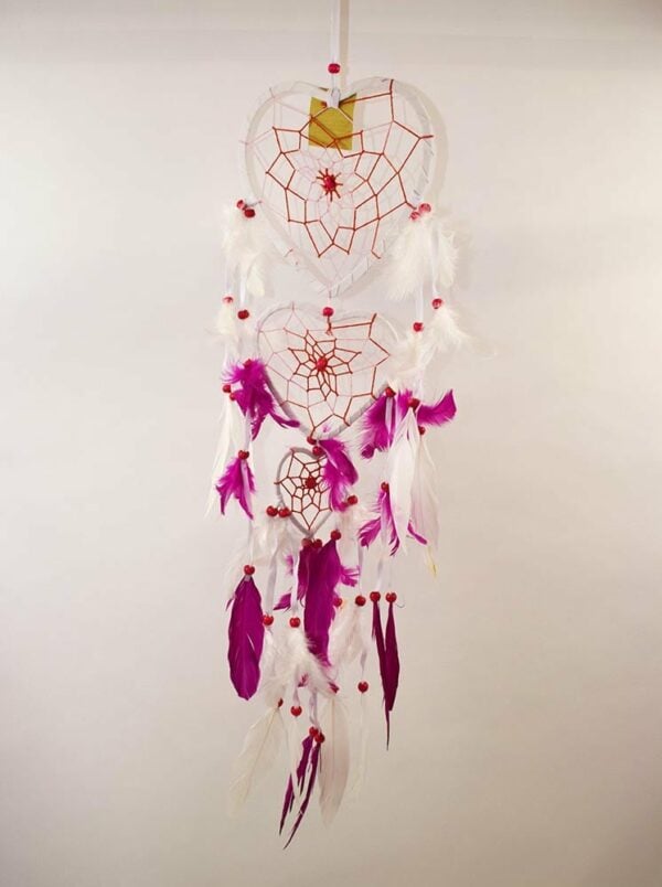 Dream Catcher 3line Heart 17cm