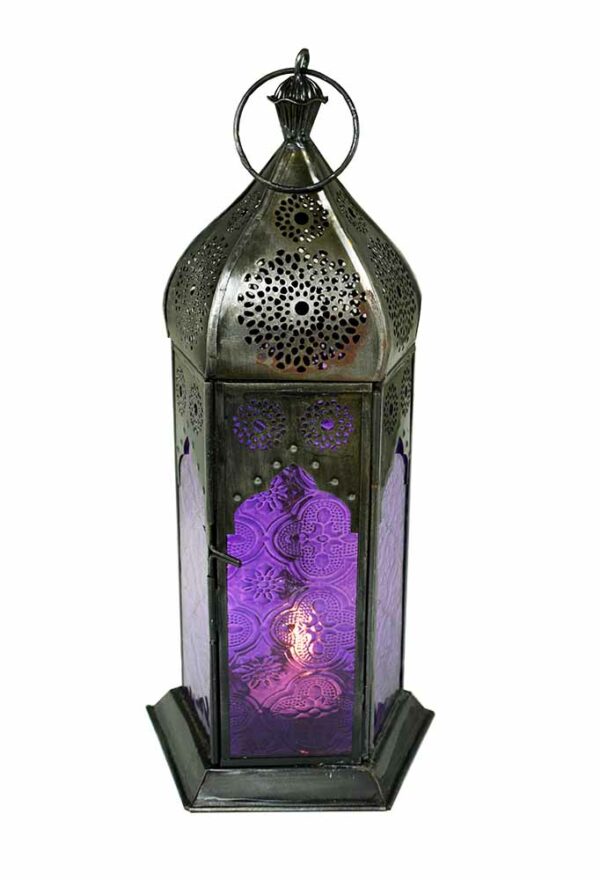 Lantern Candle Holder Purple