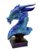 Dragon Head On Stand Blue