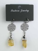 Earrings Net with Rough Stone
