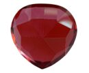 Heart 80mm in Red Glass