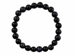 Bracelet Blue Fluss 8mm Beads
