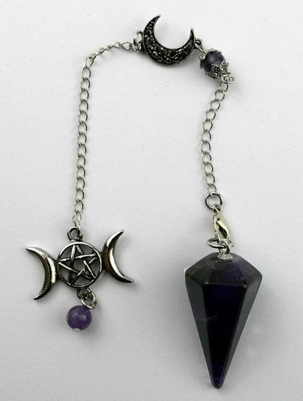 Pendulum Triple Moon Amethyst