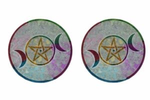 Soapstone Plate Moon 5" X2