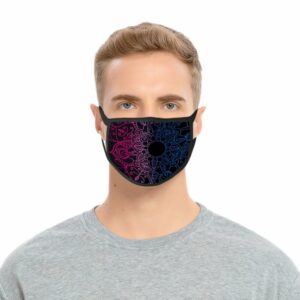 Mask Black Zentangle 2PCS