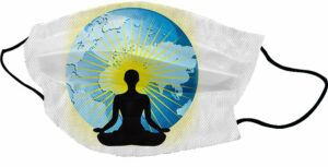 Mask Yoga White Background 2PCS