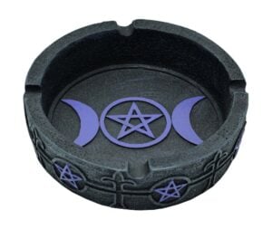 Ashtray Black Purple 3 Moon