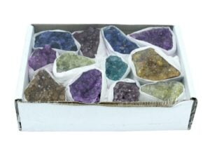 Box of Amethyst Druze Dyed