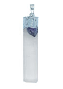Pendant Rough Selenite Amethyst