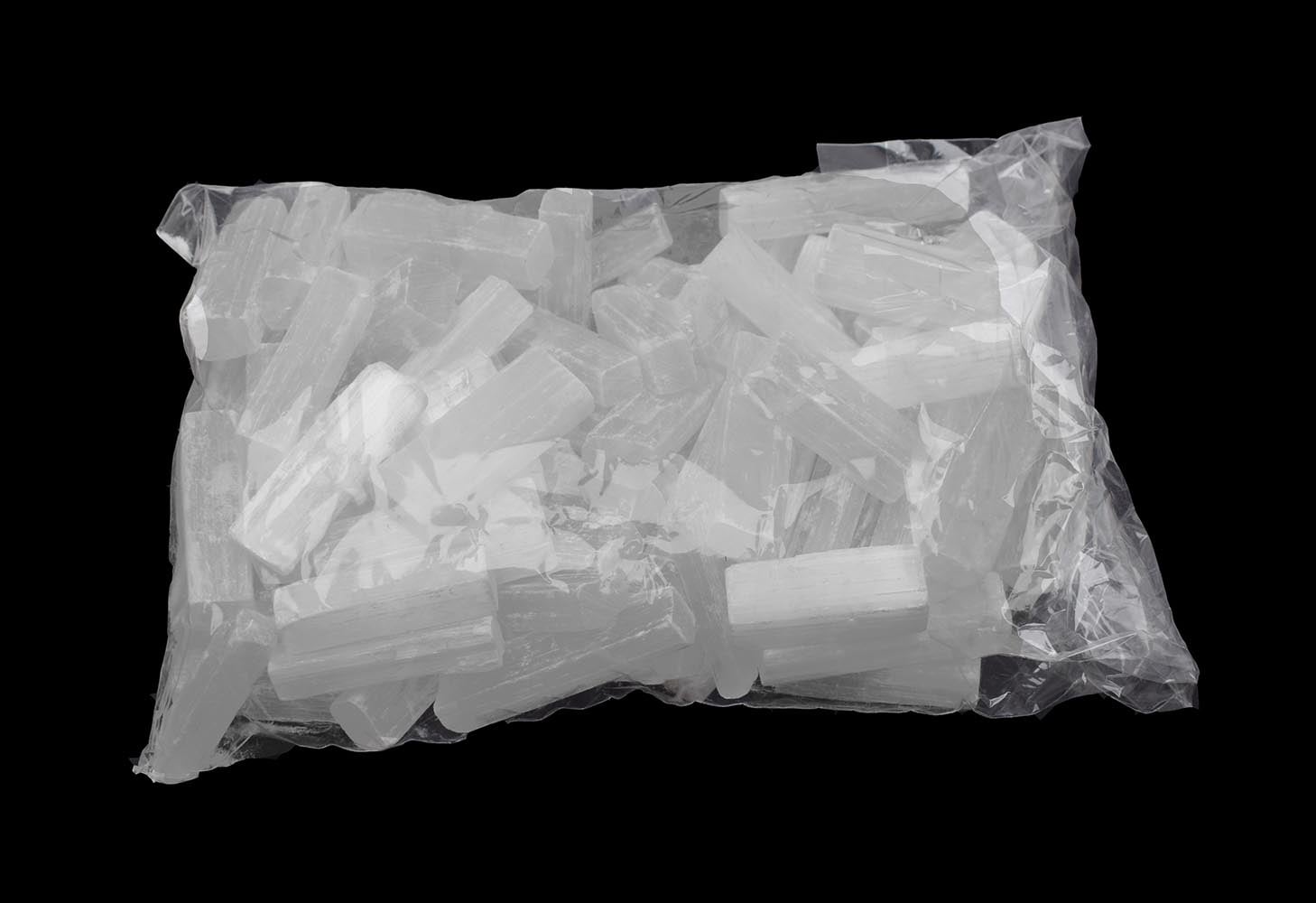 Selenite Sticks Rough 6cm. Bag 1Kg