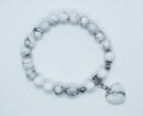 Bracelet Heart White Howlite