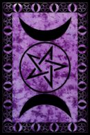 Bedspread Single Triple Moon Purple