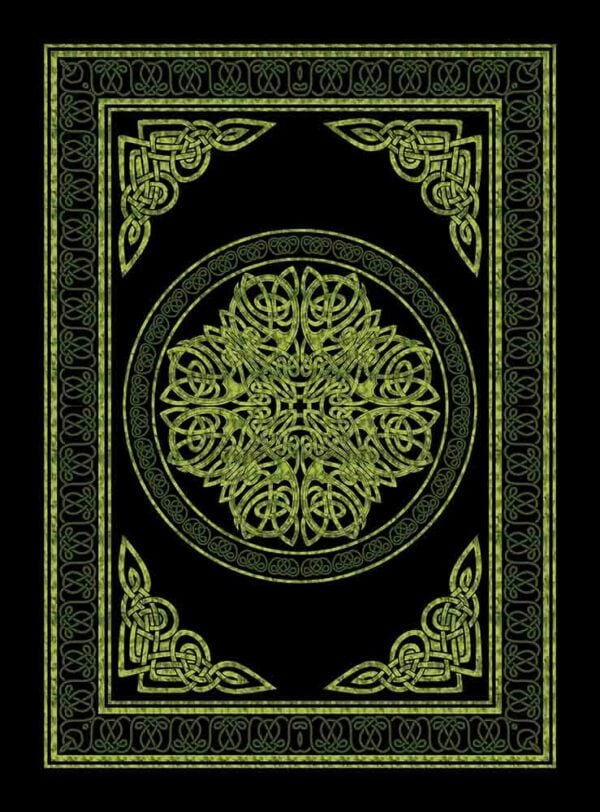 Bedspread Single Celtic Circle Green