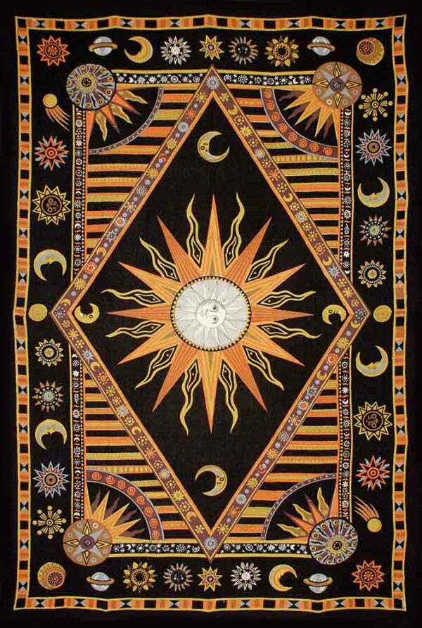 Bedspread Single Dragon Yellow/Orange