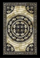 Bedspread Double Round Elephant Yellow