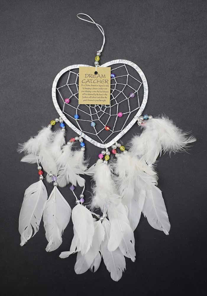 Dream Catcher Heart Silver And