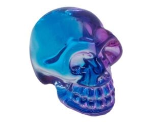 Skull Glass Purple Blue 50mm
