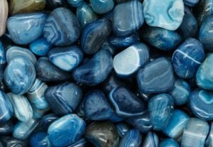 Tumblestone Navy Banded Agate