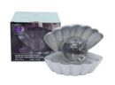 Clam With Glitter Pearl Silver