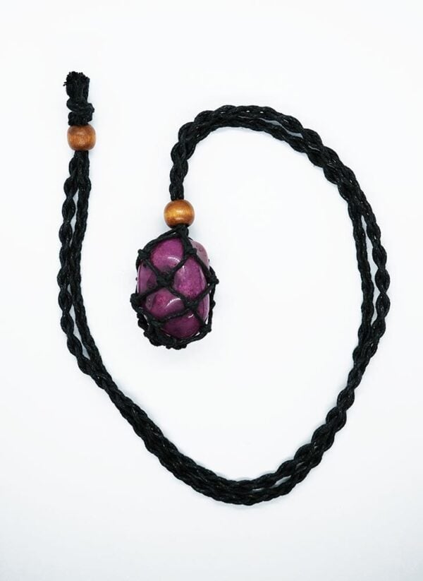 Necklace Woven For Tumble Black Large (Tumble Stone Not Included)
