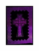 Bedspread Single Cross Purple