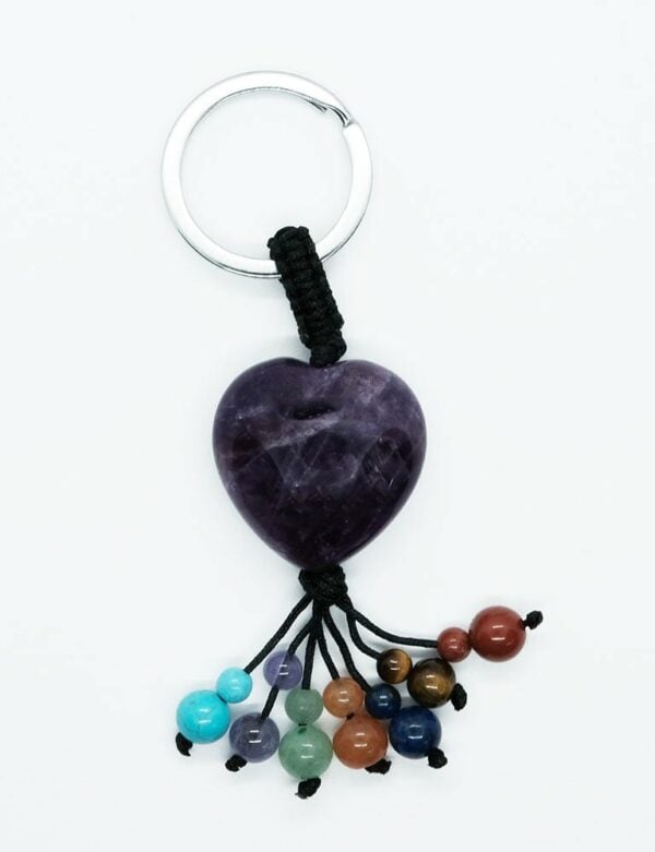 Keyring Amethyst Heart Chakra