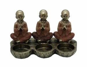 Monks T-Light Holder Praying 3 (CLEARANCE)