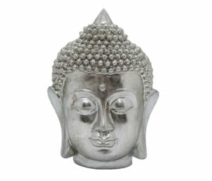 Buddha Head Silver 6.5"