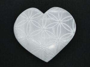 Selenite Heart Flower of Life