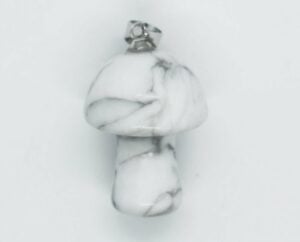 Pendant Mushroom White Howlite