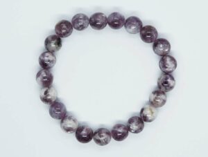 Bracelet 8mm Bead Purple Mica