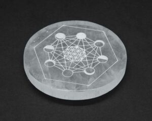 Selenite Disc Moon Phase 10cm