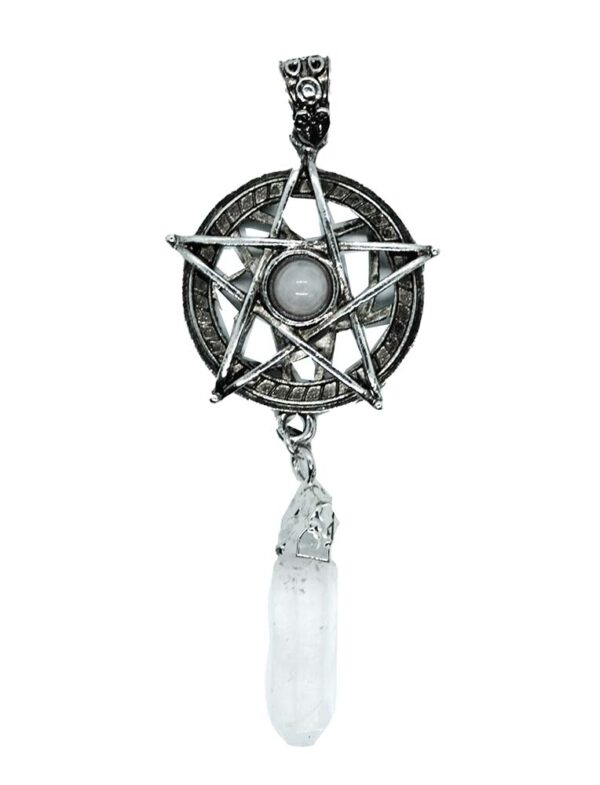 Pendant Penta Rose Qz Wand
