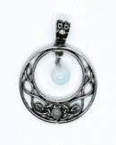 Pendant Circle Opalite Bead