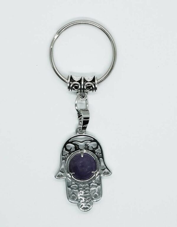 Keyring Fatima Hand Amethyst