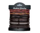 Bracelet Set Leather Brown