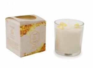 Candle Citrine 9x10cm